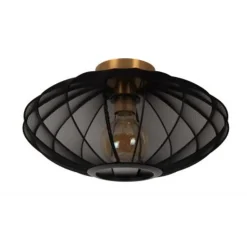 Lucide CORINA Plafonnière-Zwart-Ø40-1xE27-40W-Polyes.