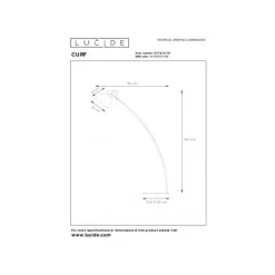 Lucide CURF - Leeslamp - 1xE27 - Zwart