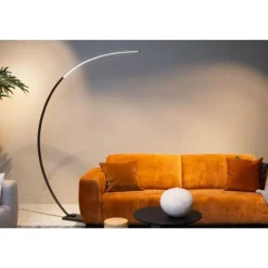 Lucide CURVE Booglamp-Zwart-LED Dimb.-15W-2700K-24V