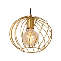 Lucide DANZA Hanglamp-Mat Go.-Ø25-1xE27-40W-Metaal