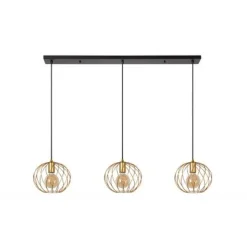 Lucide DANZA Hanglamp-Mat Go.-3xE27-40W-Metaal