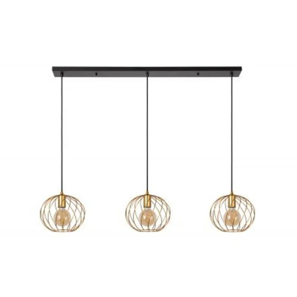 Lucide DANZA Hanglamp-Mat Go.-3xE27-40W-Metaal