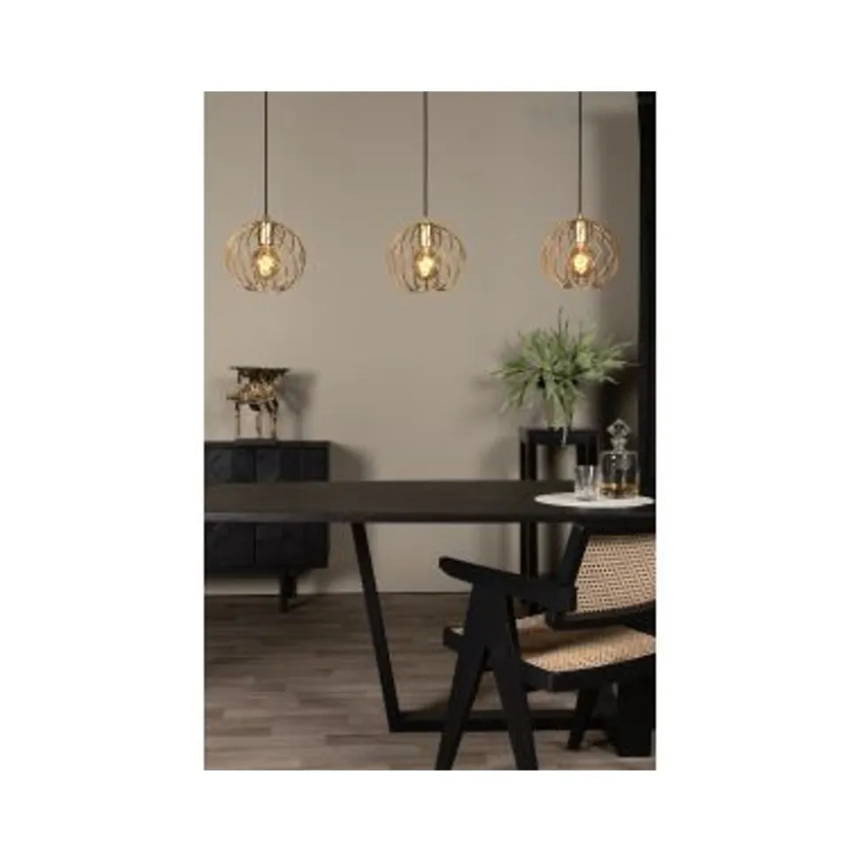 Lucide DANZA Hanglamp-Mat Go.-3xE27-40W-Metaal