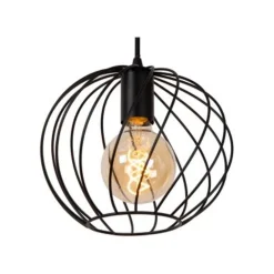 Lucide DANZA Hanglamp-Zwart-Ø50-3xE27-40W-Metaal