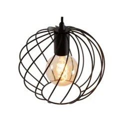 Lucide DANZA Hanglamp-Zwart-Ø25-1xE27-40W-Metaal
