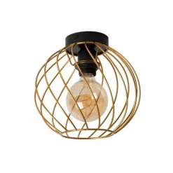 Lucide DANZA Plafonnière-Mat Go.-Ø25-1xE27-40W-Metaal