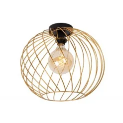 Lucide DANZA Plafonnière-Mat Go.-Ø40-1xE27-40W-Metaal