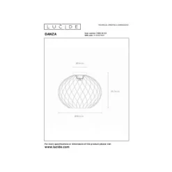 Lucide DANZA Plafonnière-Mat Go.-Ø40-1xE27-40W-Metaal