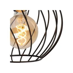 Lucide DANZA Plafonnière-Zwart-Ø25-1xE27-40W-Metaal