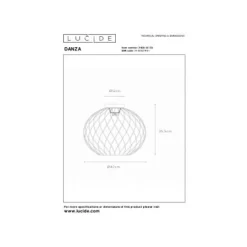 Lucide DANZA Plafonnière-Zwart-Ø40-1xE27-40W-Metaal