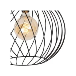 Lucide DANZA Plafonnière-Zwart-Ø40-1xE27-40W-Metaal