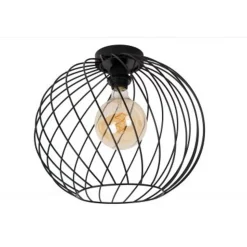 Lucide DANZA Plafonnière-Zwart-Ø40-1xE27-40W-Metaal