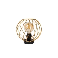 Lucide DANZA Tafellamp-Mat Go.-Ø25-1xE27-40W-Metaal