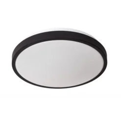 Lucide DASHER Plafonnière Badk.-Zwart-Ø34,8-LED-18W-2700K
