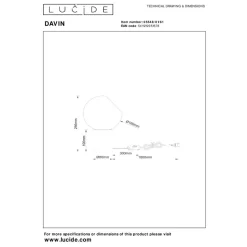 Lucide DAVIN Tafellamp-Opaal-1xE27-40W-Glas