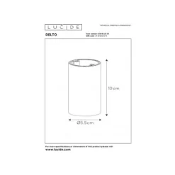 Lucide DELTO - Plafondspot - Ø 5,5 cm - LED Dim to warm - GU10 - 1x5W 2200K/3000K - Grijs