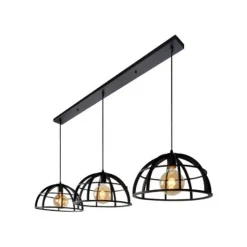 Lucide DIKRA Hanglamp 3xE27 60W Zwart