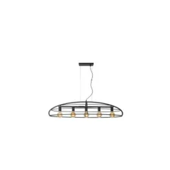 Lucide DIKRA Hanglamp-Zwart-5xE27-60W-Metaal