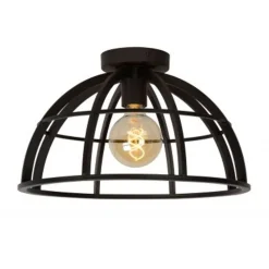 Lucide DIKRA Plafonnière-Zwart-1xE27-60W-Metaal