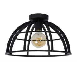 Lucide DIKRA Plafonnière-Zwart-1xE27-60W-Metaal