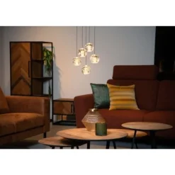 Lucide DILENKO Hanglamp-Mat Go.-Ø31-LED Dimb.-3,5W-2700K