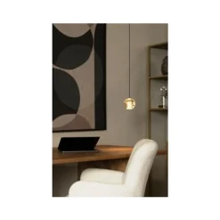 Lucide DILENKO Hanglamp-Mat Go.-Ø14-LED-4,2W-2700K-Glas