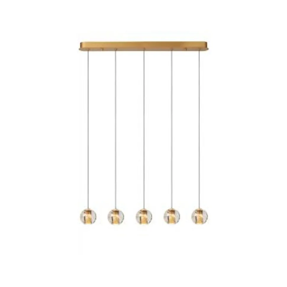 Lucide DILENKO Hanglamp-Mat Go.-LED Dimb.-3,5W-2700K-Glas