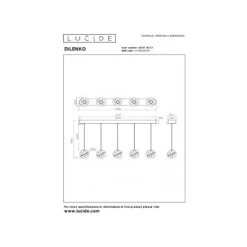 Lucide DILENKO Hanglamp-Mat Go.-LED Dimb.-3,5W-2700K-Glas
