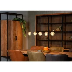 Lucide DILENKO Hanglamp-Mat Go.-LED Dimb.-3,5W-2700K-Glas