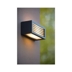 Lucide DIMO - Wandlamp Buiten - 1xE27 - IP54 - Antraciet