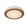 Lucide DIMY - Plafonnière Badkamer - Ø 28,6 cm - LED Dimb. - 1x12W 3000K - IP21 - 3 StepDim - Hout