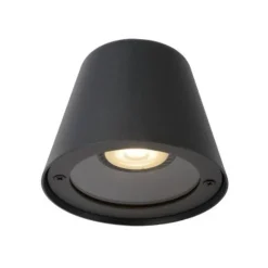 Lucide DINGO-LED - Wandlamp Buiten - LED Dimb. - GU10 - 1x5W 3000K - IP44 - Antraciet Lucide