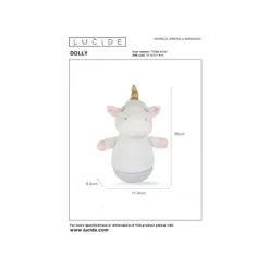 Lucide DOLLY Tafellamp Kinder-Wit-ABS