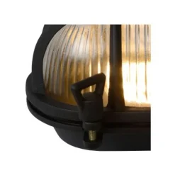 Lucide DUDLEY - Wandlamp Buiten - 1xE27 - IP65 - Zwart