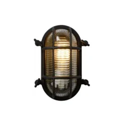 Lucide DUDLEY - Wandlamp Buiten - 1xE27 - IP65 - Zwart