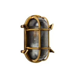 Lucide DUDLEY - Wandlamp Buiten - 1xE27 - IP65 - Mat Goud / Messing