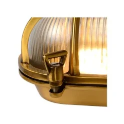 Lucide DUDLEY - Wandlamp Buiten - 1xE27 - IP65 - Mat Goud / Messing
