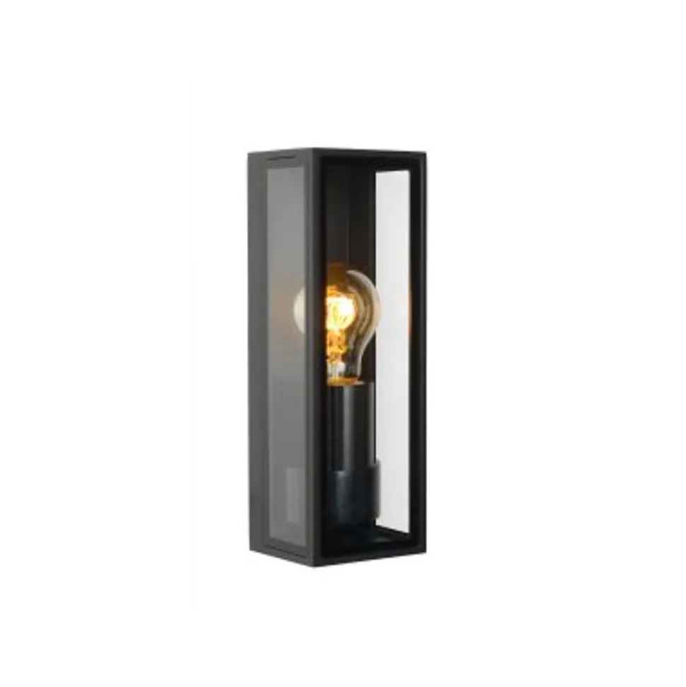 Lucide DUKAN - Wandlamp Buiten - 1xE27 - IP65 - Zwart