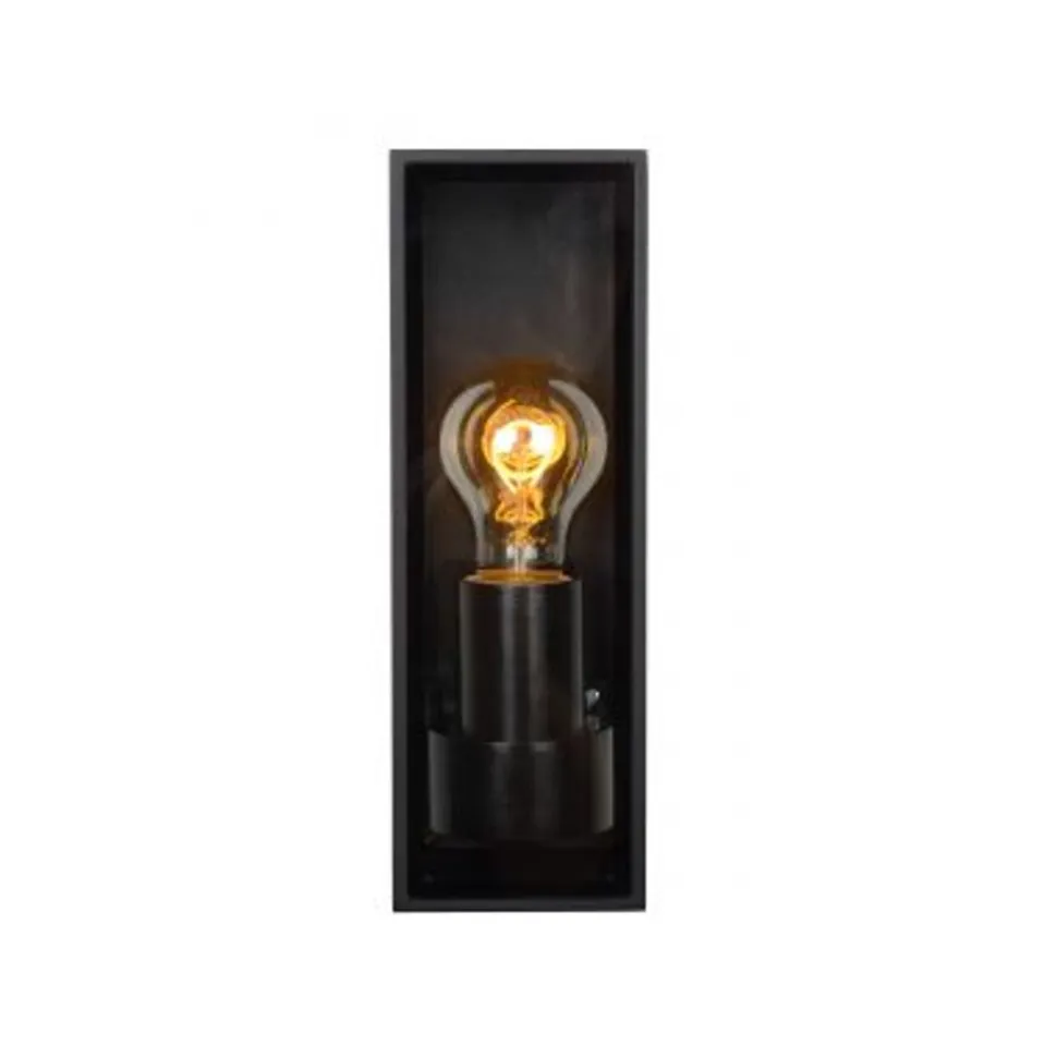 Lucide DUKAN - Wandlamp Buiten - 1xE27 - IP65 - Zwart