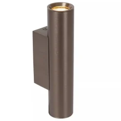 Lucide DUPLA - Wandspot / Wandlamp - 2xGU10 (MR11) - Roest bruin