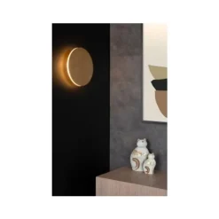 Lucide EKLYPS LED - Wandlamp - Ø 25 cm - LED - 1x9W 3000K - Mat Goud / Messing Lucide