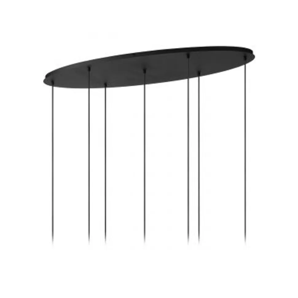 Lucide ELOISE Hanglamp-Zwart-7xE27-40W-Glas