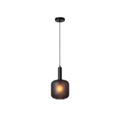 Lucide ELOISE Hanglamp-Zwart-Ø21-1xE27-40W-Glas