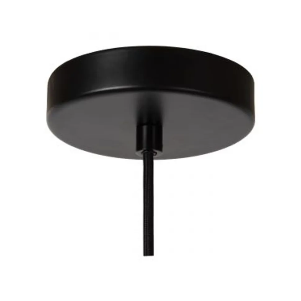 Lucide ELOISE Hanglamp-Zwart-Ø21-1xE27-40W-Glas