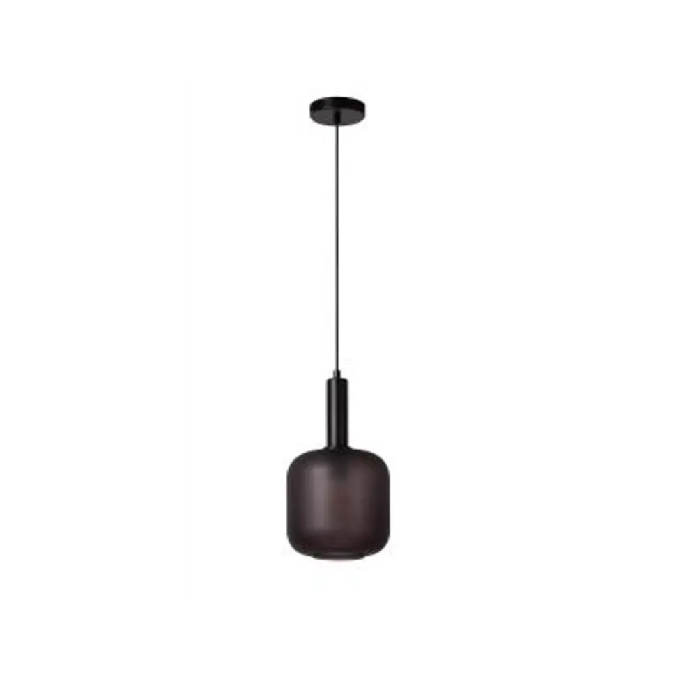 Lucide ELOISE Hanglamp-Zwart-Ø21-1xE27-40W-Glas