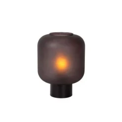 Lucide ELOISE Tafellamp-Zwart-Ø21-1xE27-40W-Glas