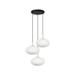 Lucide ELYSEE Hanglamp-Opaal-Ø55-3xE27-40W-Glas