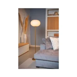 Lucide ELYSEE Vloerlamp-Opaal-Ø38-1xE27-40W-Glas