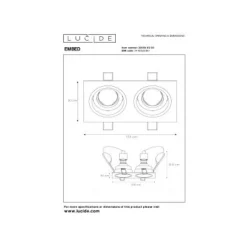 Lucide EMBED - Inbouwspot - 2xGU10 - Zwart Lucide