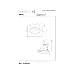 Lucide EMBED - Inbouwspot - 1xGU10 - Zwart Lucide